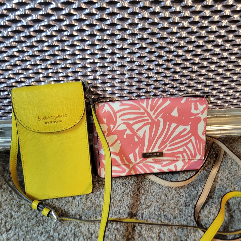 Kate Spade Yellow and Pink Crossbody Bags